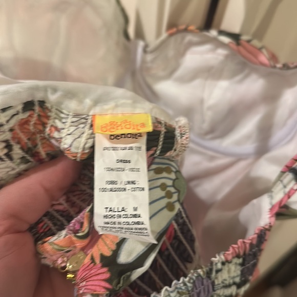 Agua Bendita Alani Maxi Dress Womens Medium Bloom A Line Pink Floral - Picture 3 of 5